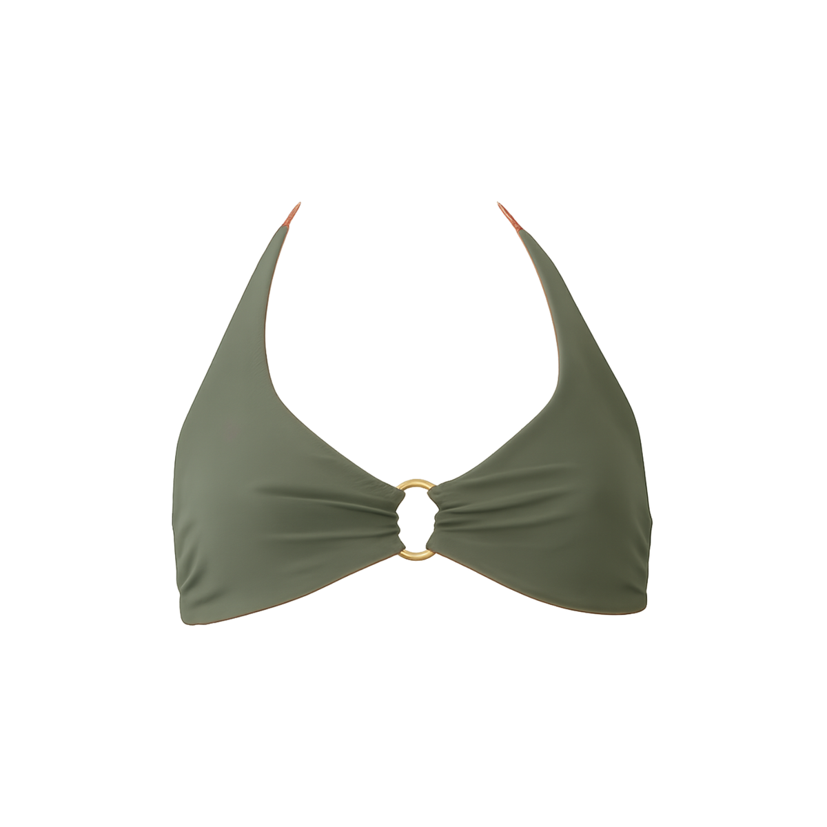 Haut brassière réversible Arca, coloris Arrosa & Baso : packshot à plat, détail matière – PINUA