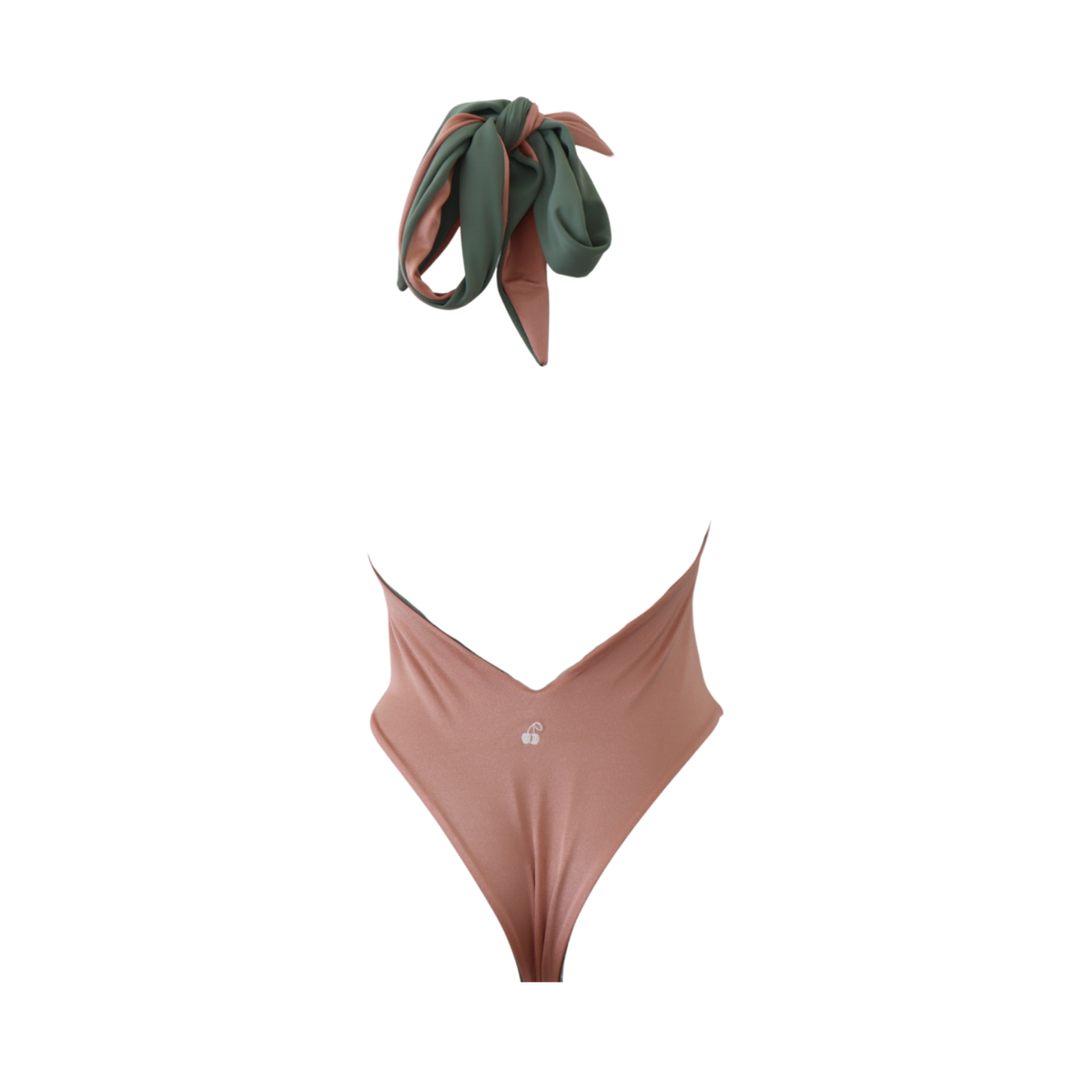 Maillot une pièce réversible Luz, coloris Arrosa & Baso : packshot à plat, vue verso – PINUA