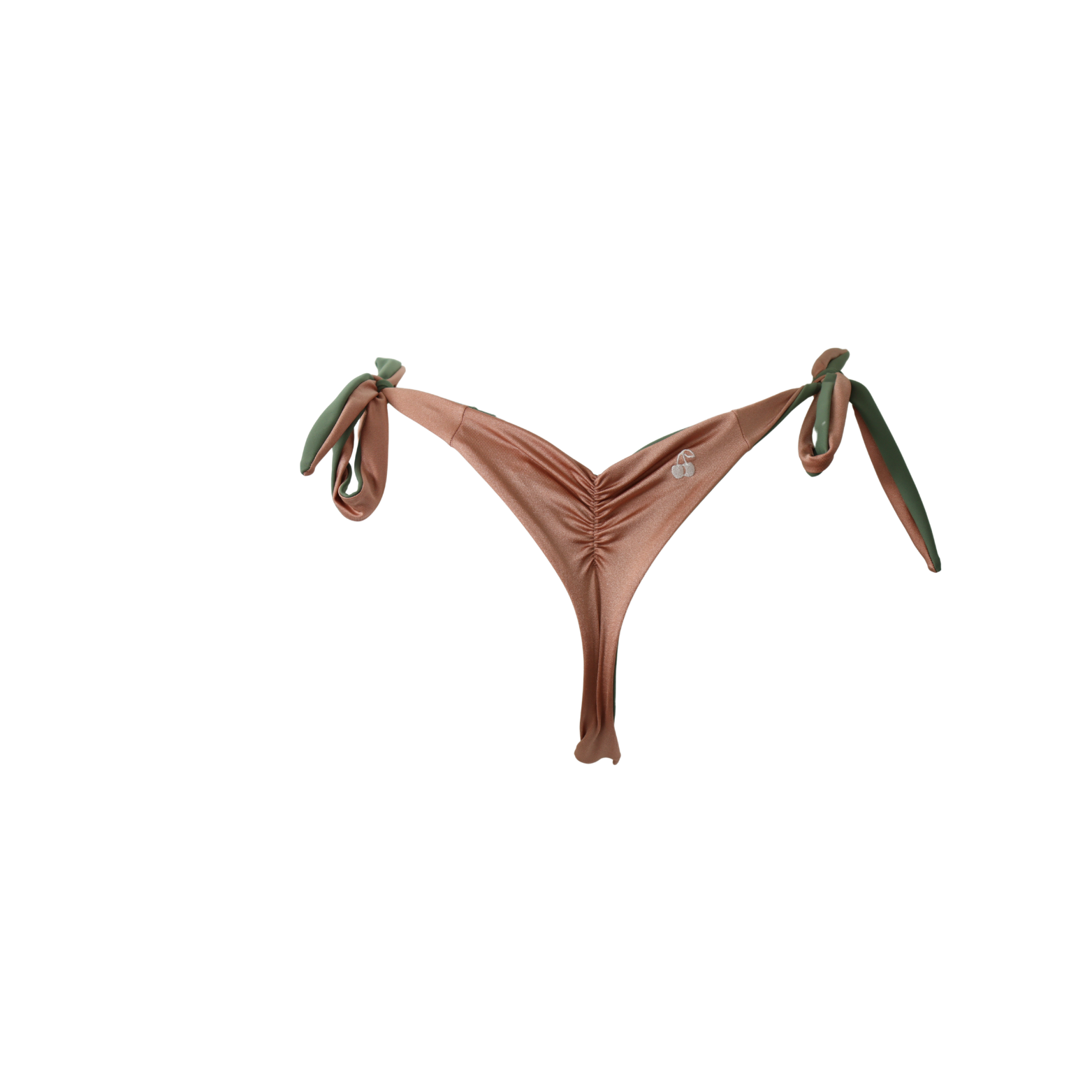 Tanga réversible Pignada, coloris Arrosa & Baso : packshot à plat, vue verso – PINUA