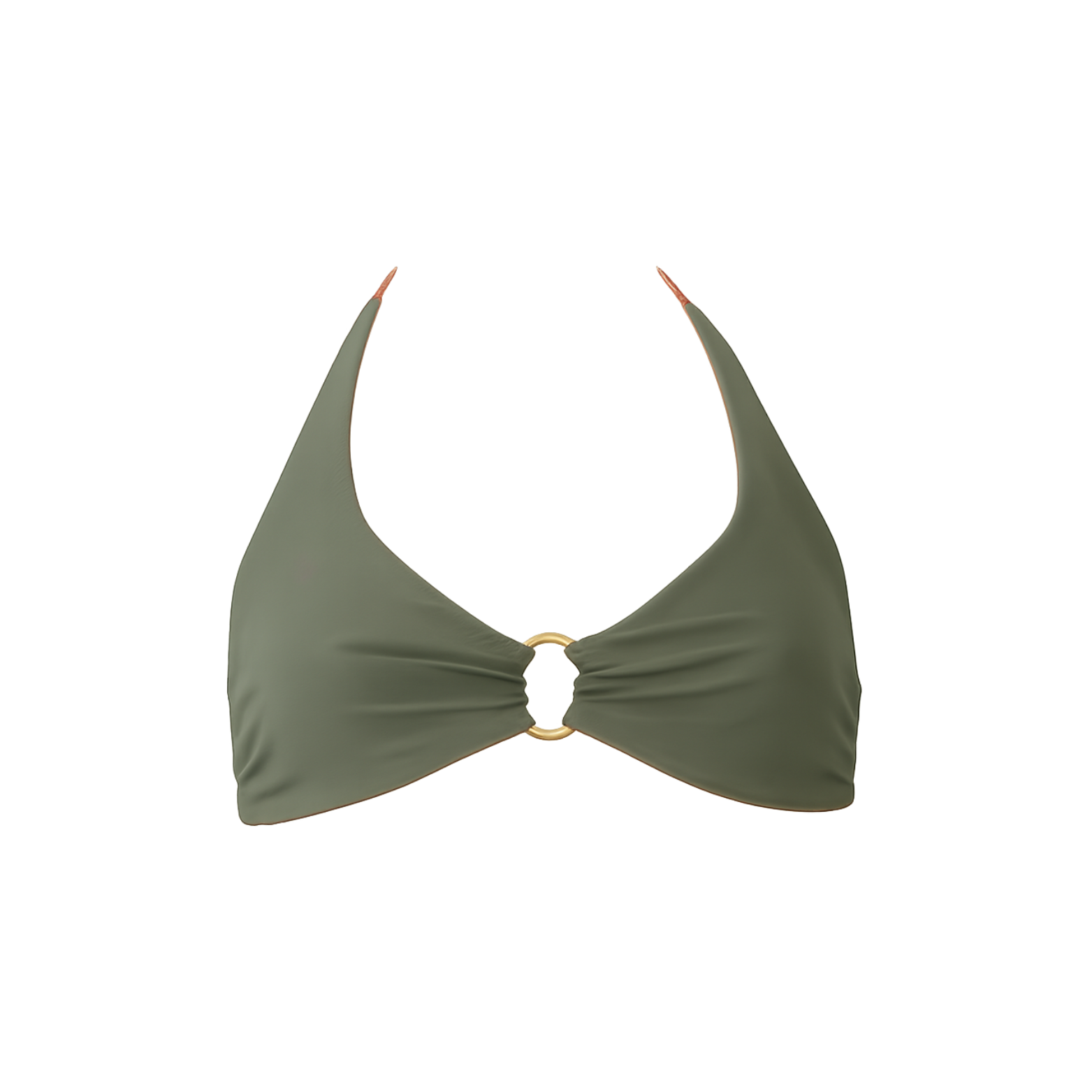 Haut brassière réversible Arca, coloris Arrosa & Baso : packshot à plat, détail matière – PINUA