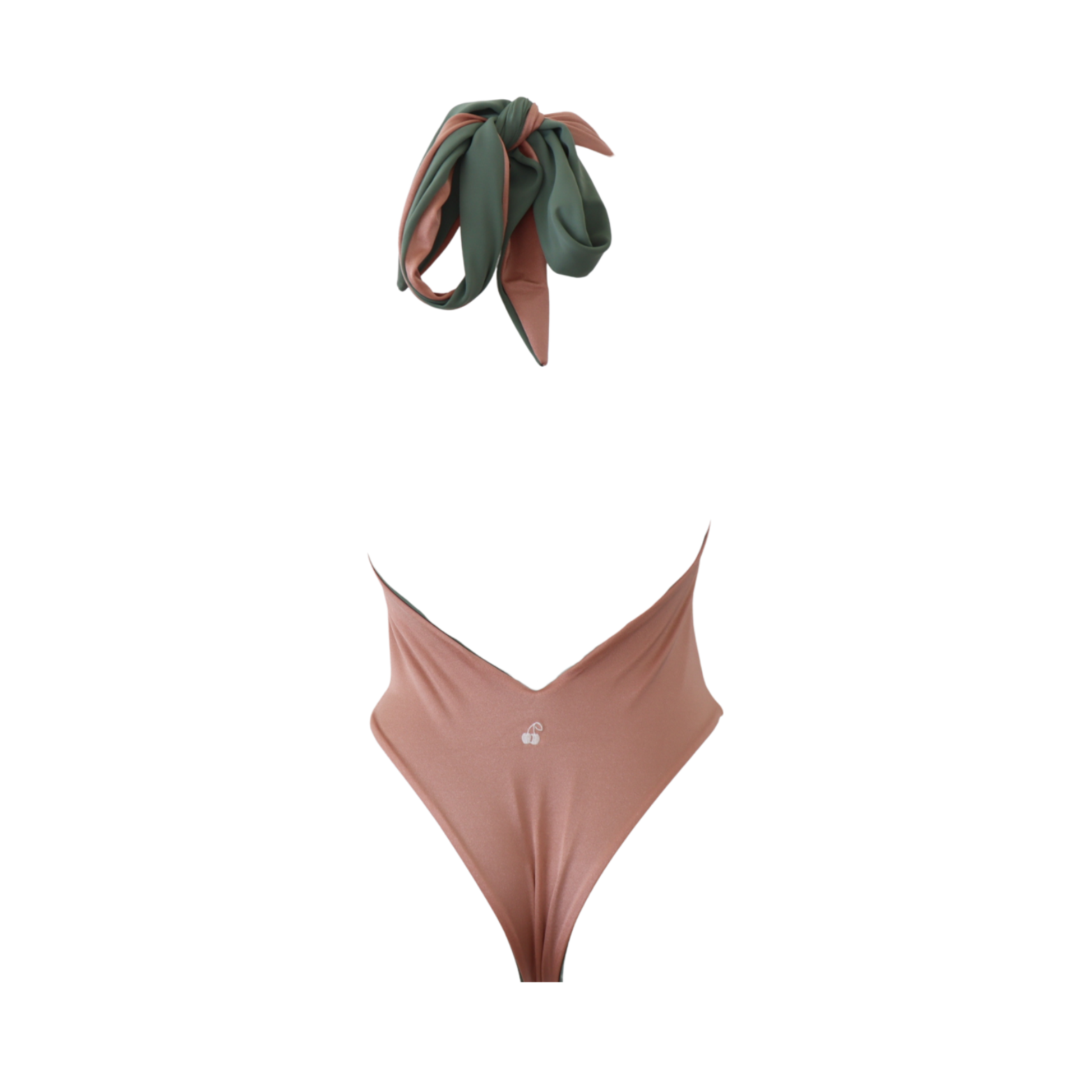 Maillot une pièce réversible Luz, coloris Arrosa & Baso : packshot à plat, vue verso – PINUA
