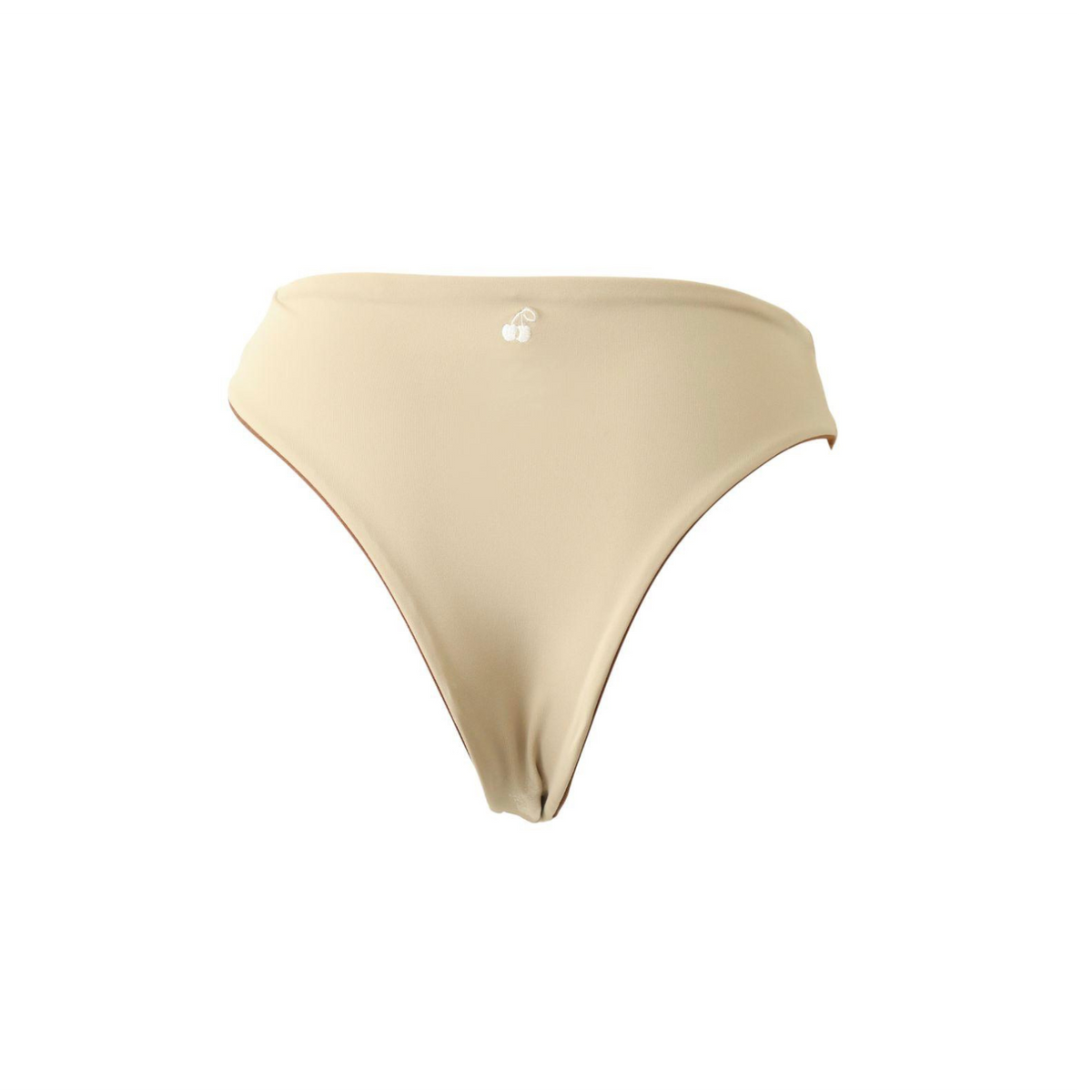 Bas brésilien taille haute réversible Soorts, coloris Izar & Duna : packshot à plat, détail matière – PINUA