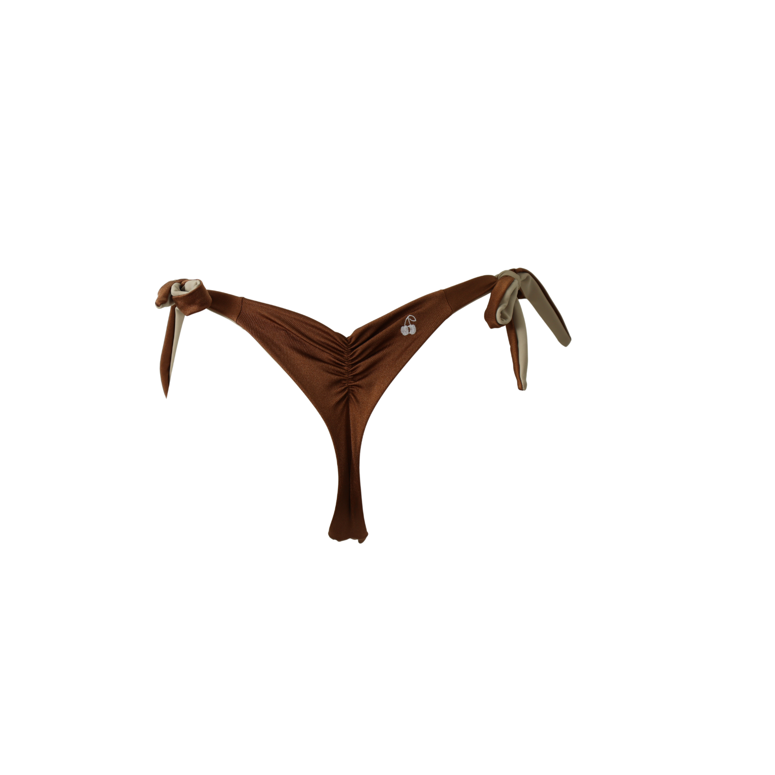 Tanga réversible Pignada, coloris Izar & Duna : packshot à plat, vue verso – PINUA