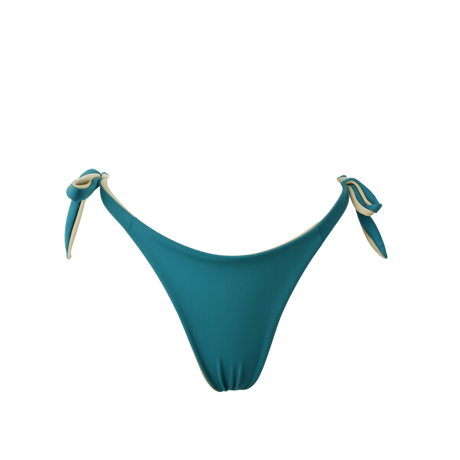 Tanga réversible Pignada, coloris Argi & Zeru : packshot à plat, vue verso – PINUA